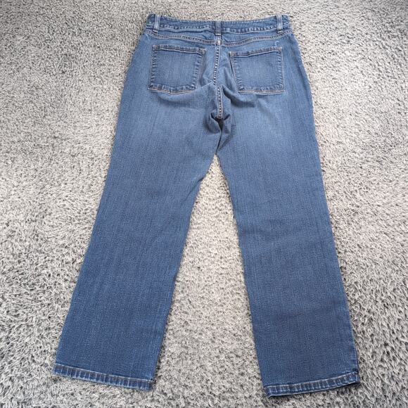 LL Bean Jeans Women 10 Blue Classic Fit Straight Leg Mom Normcore Casual Denim - Picture 2 of 10